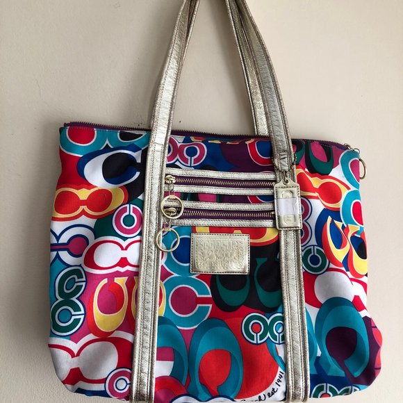 Coach Poppy Glam Graffiti Women's Handbag - Picture 1 of 10